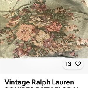 Lauren Ralph vintage Squires Path pattern,double fitted sheet.
